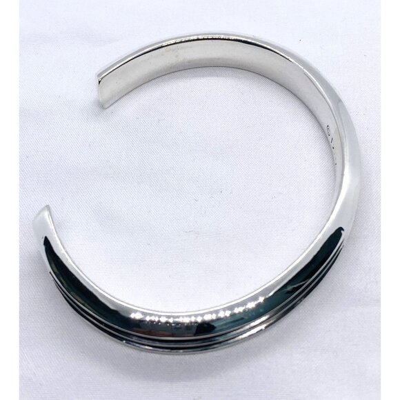 David Yurman Sterling Silver 925 Knife Edge Cuff Bracelet HEAVY! - Picture 2 of 10